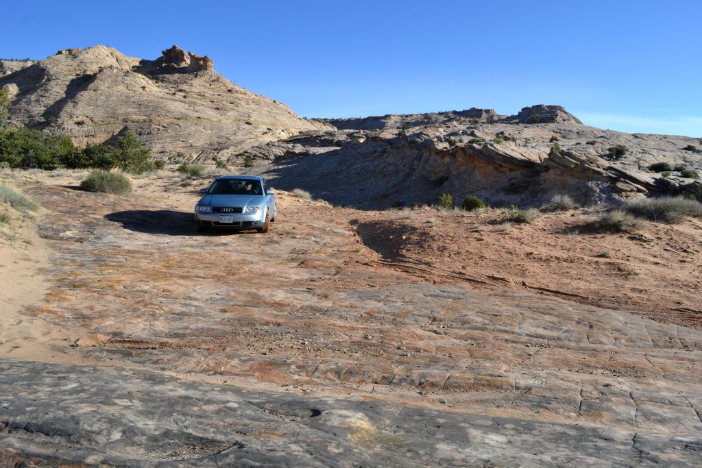 Bivak na skalách v Utahu